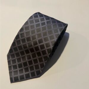 Claiborne Gray Checkered Tie